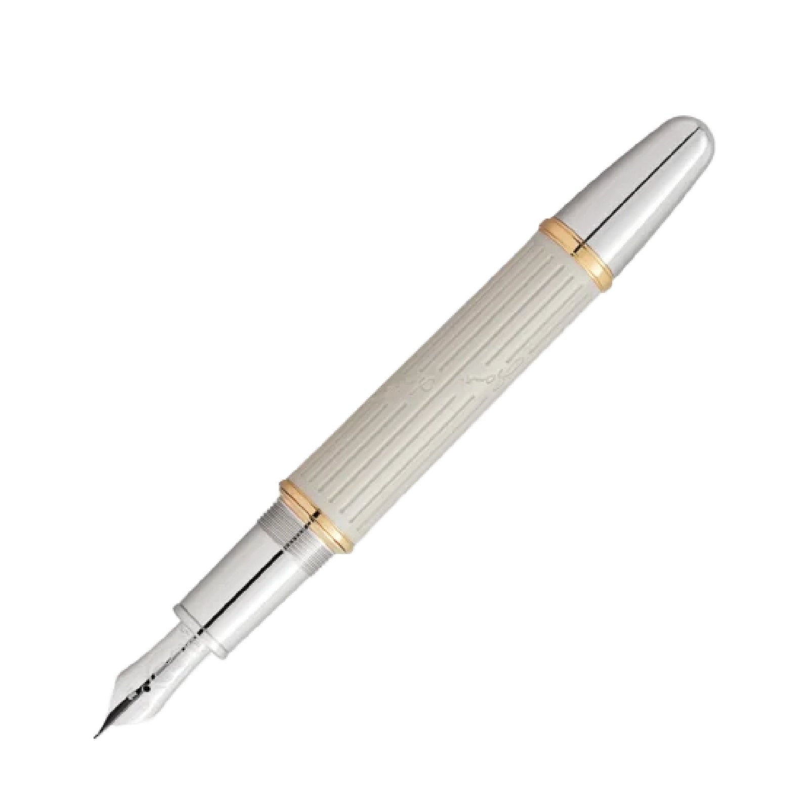 Penna stilografica Montblanc colore bianco e blu jeans unisex MB.130672