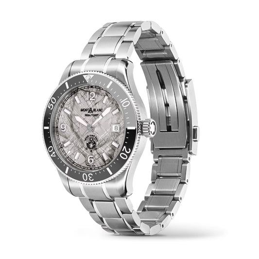 Orologio automatico Montblanc Iced Sea in acciaio e grigio MISURA UNICA