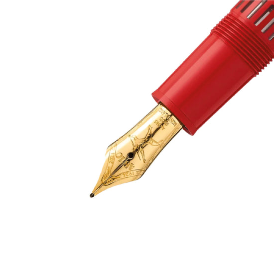 Penna stilografica Montblanc di colore rosso e oro unisex MB.131359