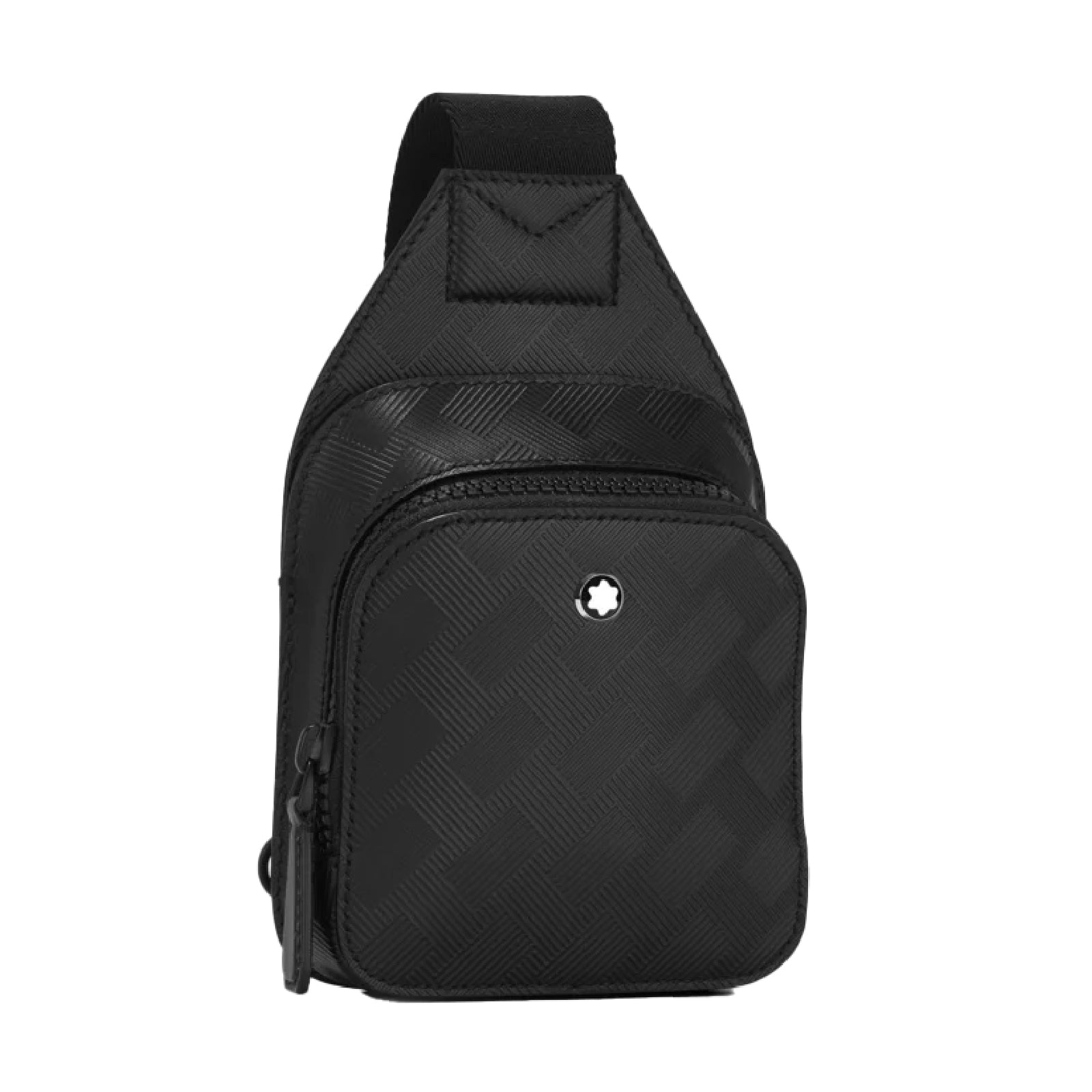 Mini tracolla Montblanc in pelle di colore nero unisex MB.131758