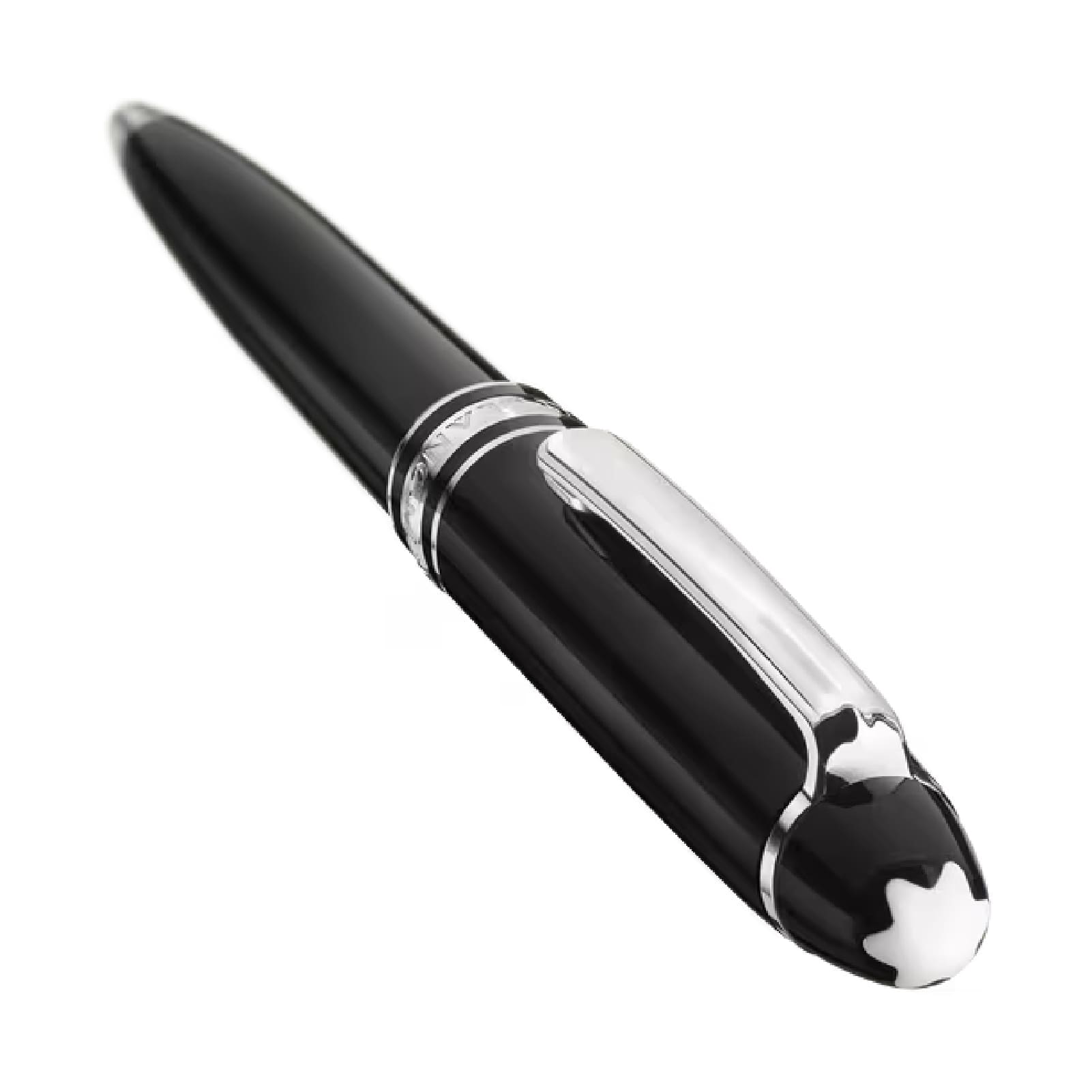 Penna a sfera Montblanc in resina e placcatura platino MISURA UNICA