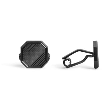Gemelli Montblanc StarWalker Extreme in acciaio nero MISURA UNICA