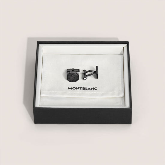 Gemelli Montblanc StarWalker Extreme in acciaio nero MISURA UNICA