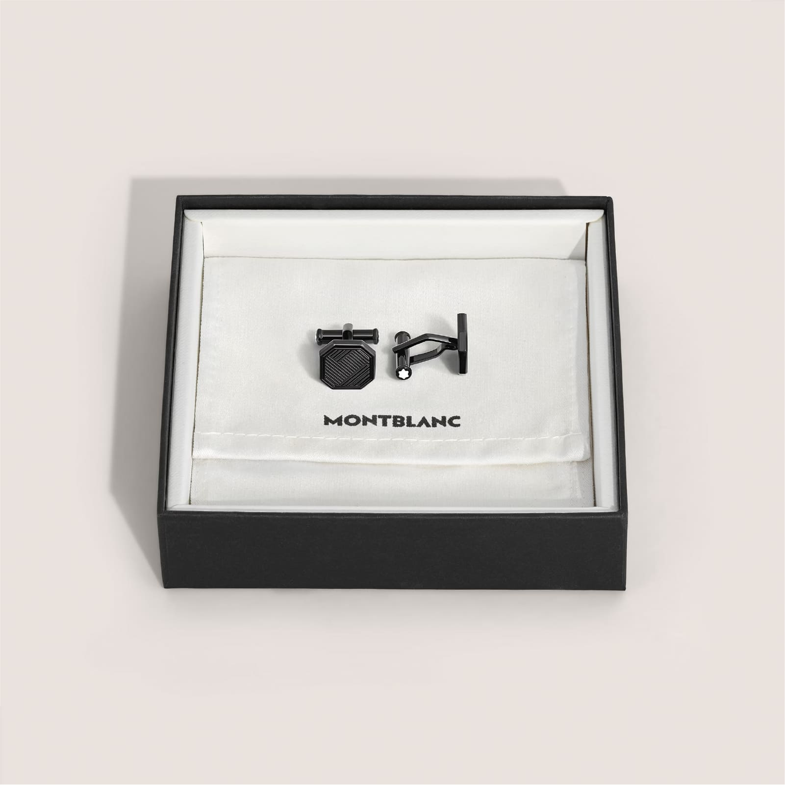 Gemelli Montblanc StarWalker Extreme in acciaio nero MISURA UNICA