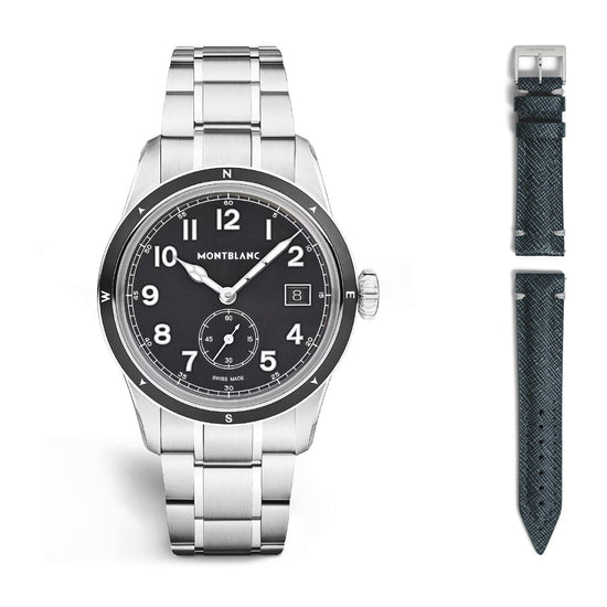 Orologio Montblanc 1858 Small Second 0 Oxygen in acciaio MISURA UNICA