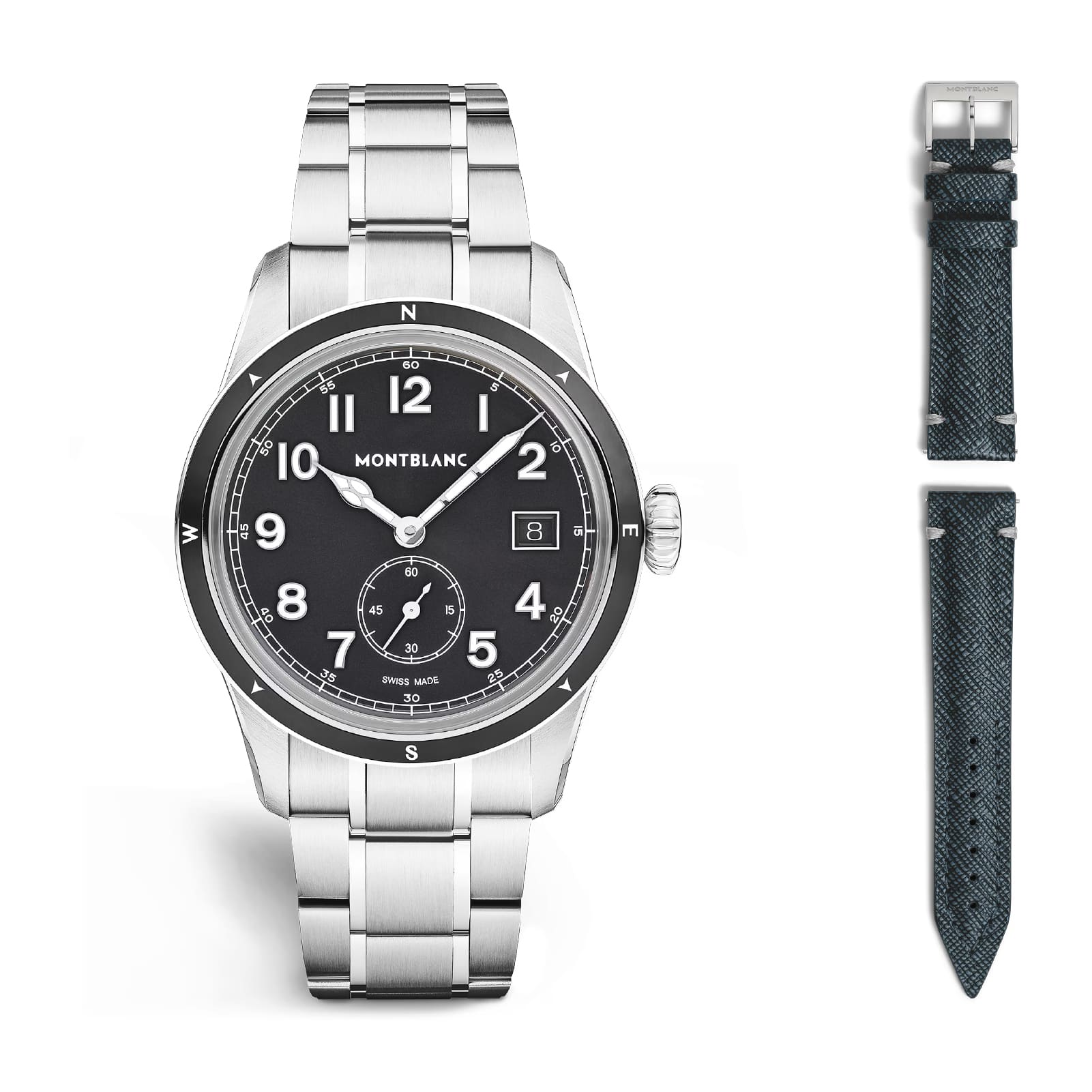 Orologio Montblanc 1858 Small Second 0 Oxygen in acciaio MISURA UNICA