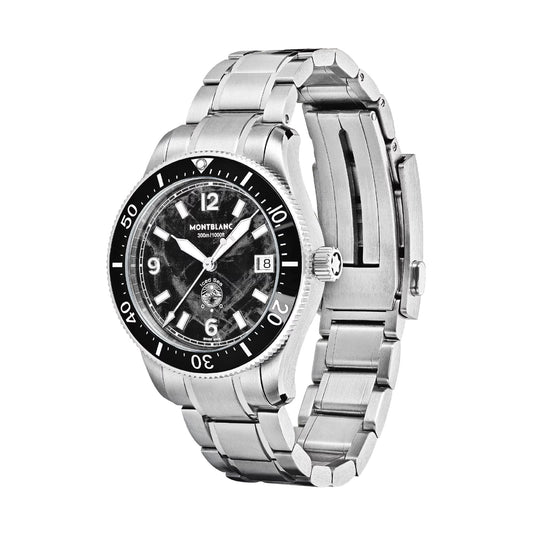 Orologio Montblanc Iced Sea 0 Oxygen in acciaio e nero MISURA UNICA