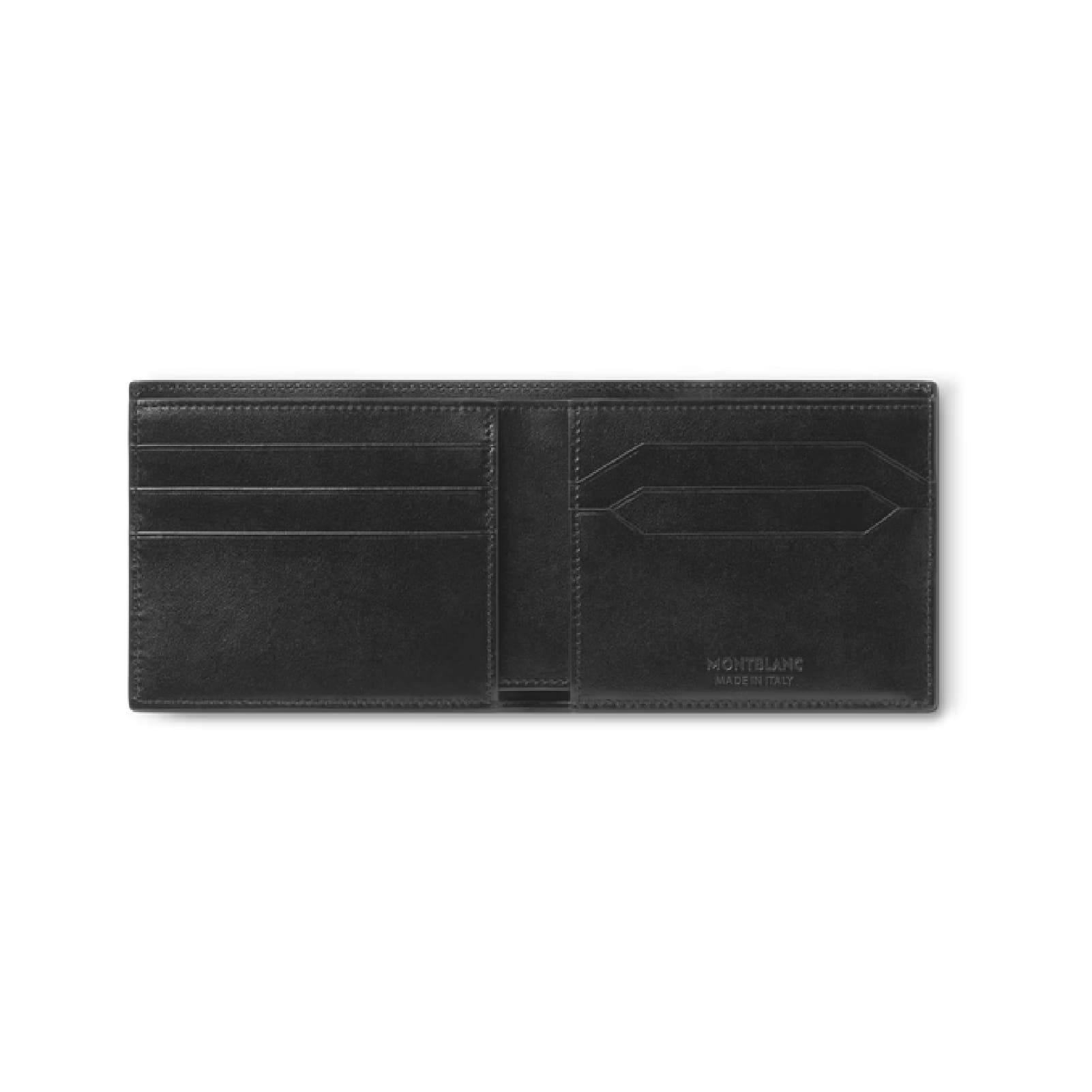 Portafoglio Montblanc Meisterstück in pelle nero con sei tasche MISURA UNICA