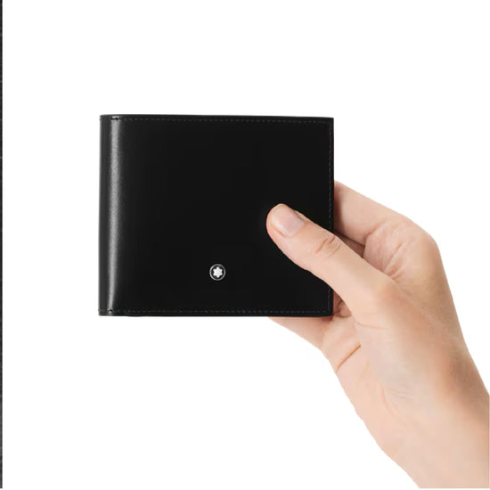 Portafoglio Montblanc Meisterstück in pelle nero con sei tasche MISURA UNICA