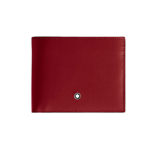 Portafoglio 6 scomparti Montblanc in pelle color ruggine scuro MISURA UNICA