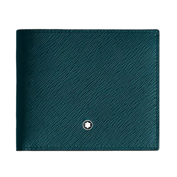 Portafoglio Montblanc in pelle di colore blu cipro da uomo MB.198874