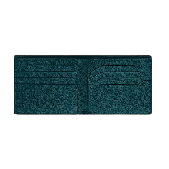 Portafoglio Montblanc in pelle di colore blu cipro da uomo MB.198874