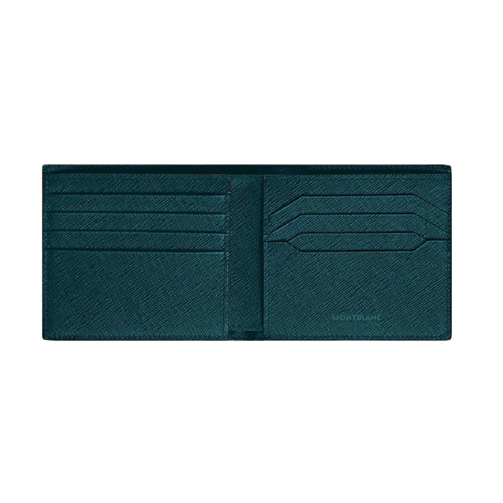 Portafoglio Montblanc in pelle di colore blu cipro da uomo MB.198874