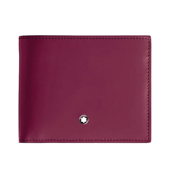 Portafoglio in pelle liscio uomo Montblanc rosso cassis MISURA UNICA