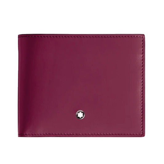Portafoglio in pelle liscio uomo Montblanc rosso cassis MISURA UNICA