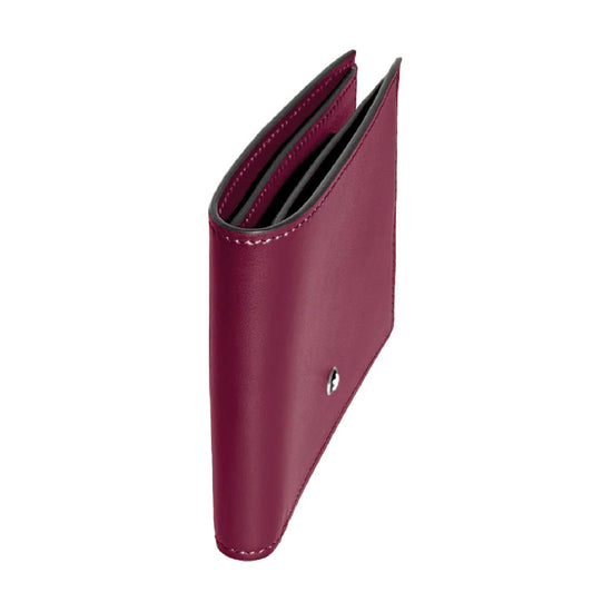 Portafoglio in pelle liscio uomo Montblanc rosso cassis MISURA UNICA