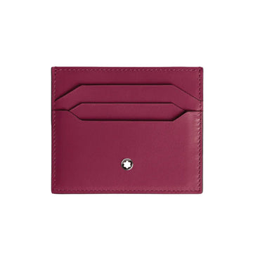 Porta carte in pelle liscia uomo Montblanc rosso cassis MISURA UNICA