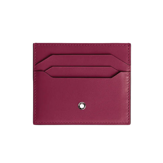 Porta carte in pelle liscia uomo Montblanc rosso cassis MISURA UNICA