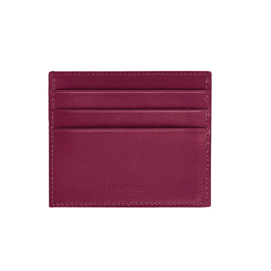 Porta carte in pelle liscia uomo Montblanc rosso cassis MISURA UNICA