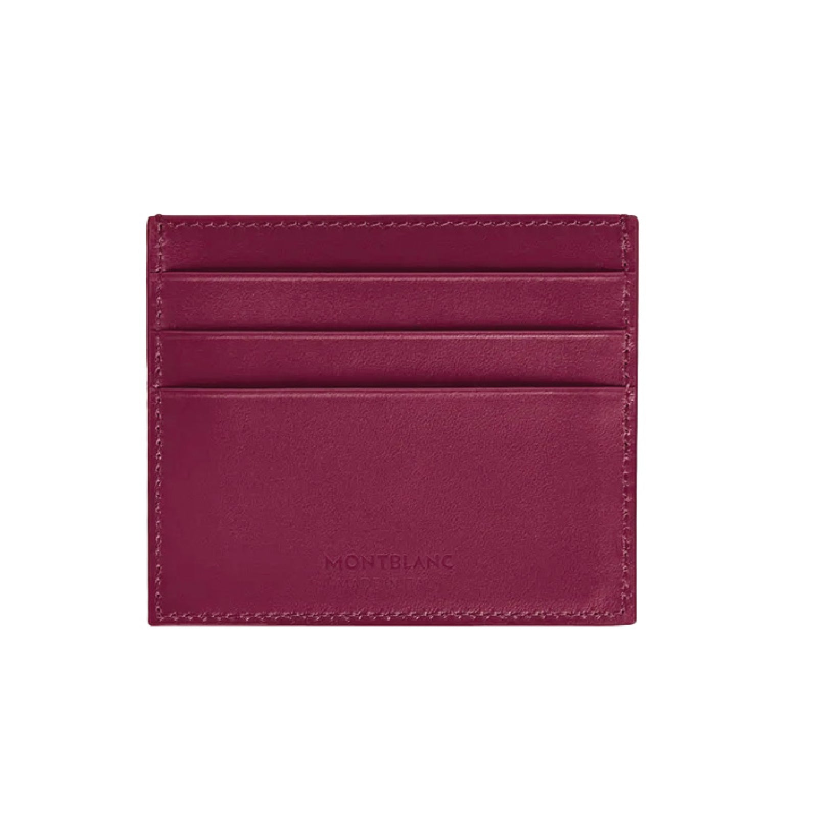 Porta carte in pelle liscia uomo Montblanc rosso cassis MISURA UNICA