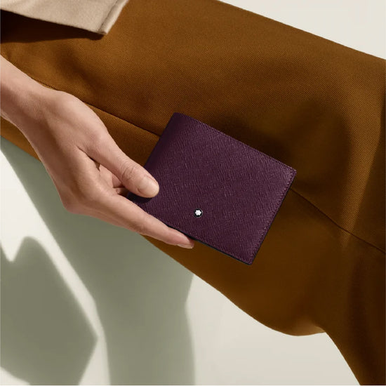 Portafoglio in pelle da uomo Montblanc color rosso cassis MISURA UNICA