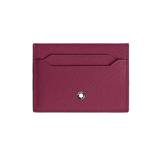 Porta carte in pelle da uomo Montblanc color rosso cassis MISURA UNICA