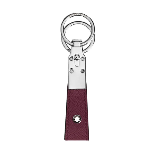 Portachiavi in pelle da uomo Montblanc color rosso cassis MISURA UNICA