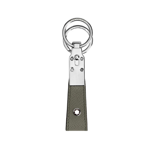 Portachiavi Montblanc con passante Sartorial pelle grigia MISURA UNICA