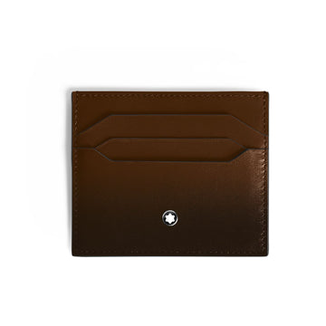 Porta carte Montblanc in pelle marrone con sei scomparti MISURA UNICA