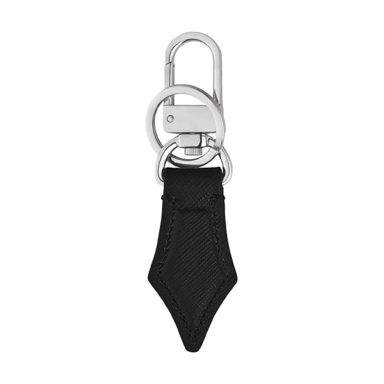 Portachiavi Montblanc pelle sartoriale goffrata colore nero MISURA UNICA