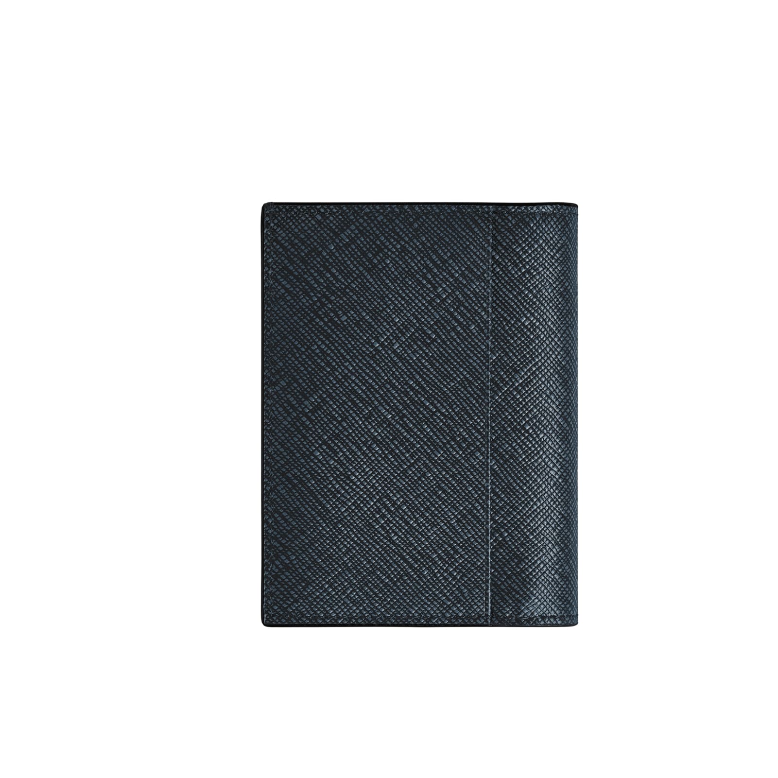 Portafoglio Montblanc pelle sartoriale goffrata blu e nero MISURA UNICA