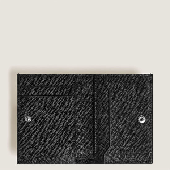 Portafoglio Montblanc pelle sartoriale goffrata blu e nero MISURA UNICA
