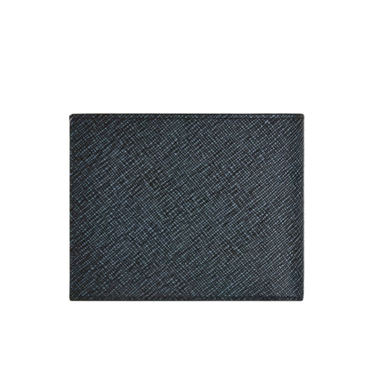 Portafoglio Montblanc pelle sartoriale goffrata blu e nero MISURA UNICA