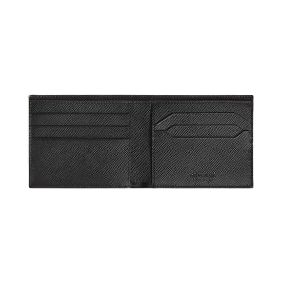 Portafoglio Montblanc pelle sartoriale goffrata blu e nero MISURA UNICA