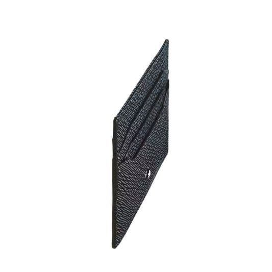 Porta carte Montblanc pelle sartoriale goffrata blu e nero MISURA UNICA