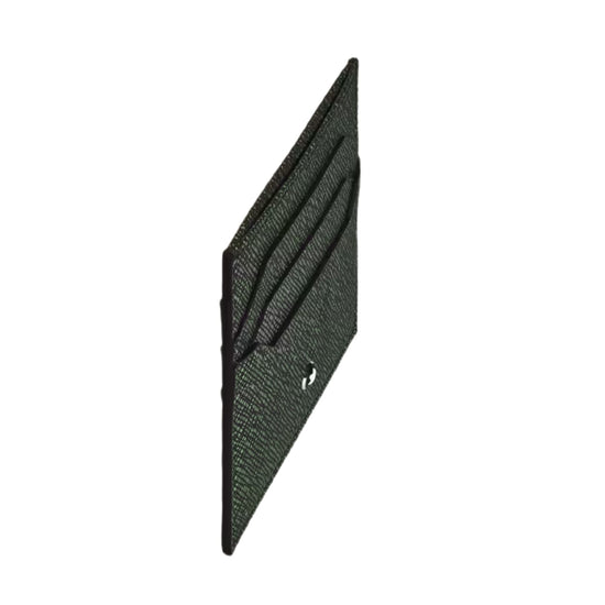 Porta carte Montblanc pelle sartoriale goffrata verde e nero MISURA UNICA