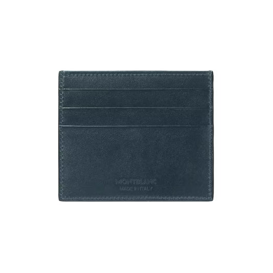 Porta carte Montblanc Meisterstück in pelle velvet blue MISURA UNICA