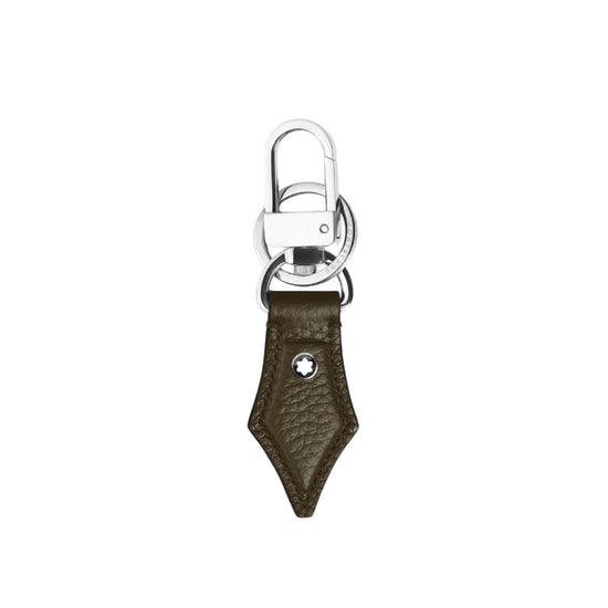 Portachiavi Montblanc in pelle color kaki a forma di pennino MISURA UNICA