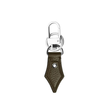 Portachiavi Montblanc in pelle color kaki a forma di pennino MISURA UNICA