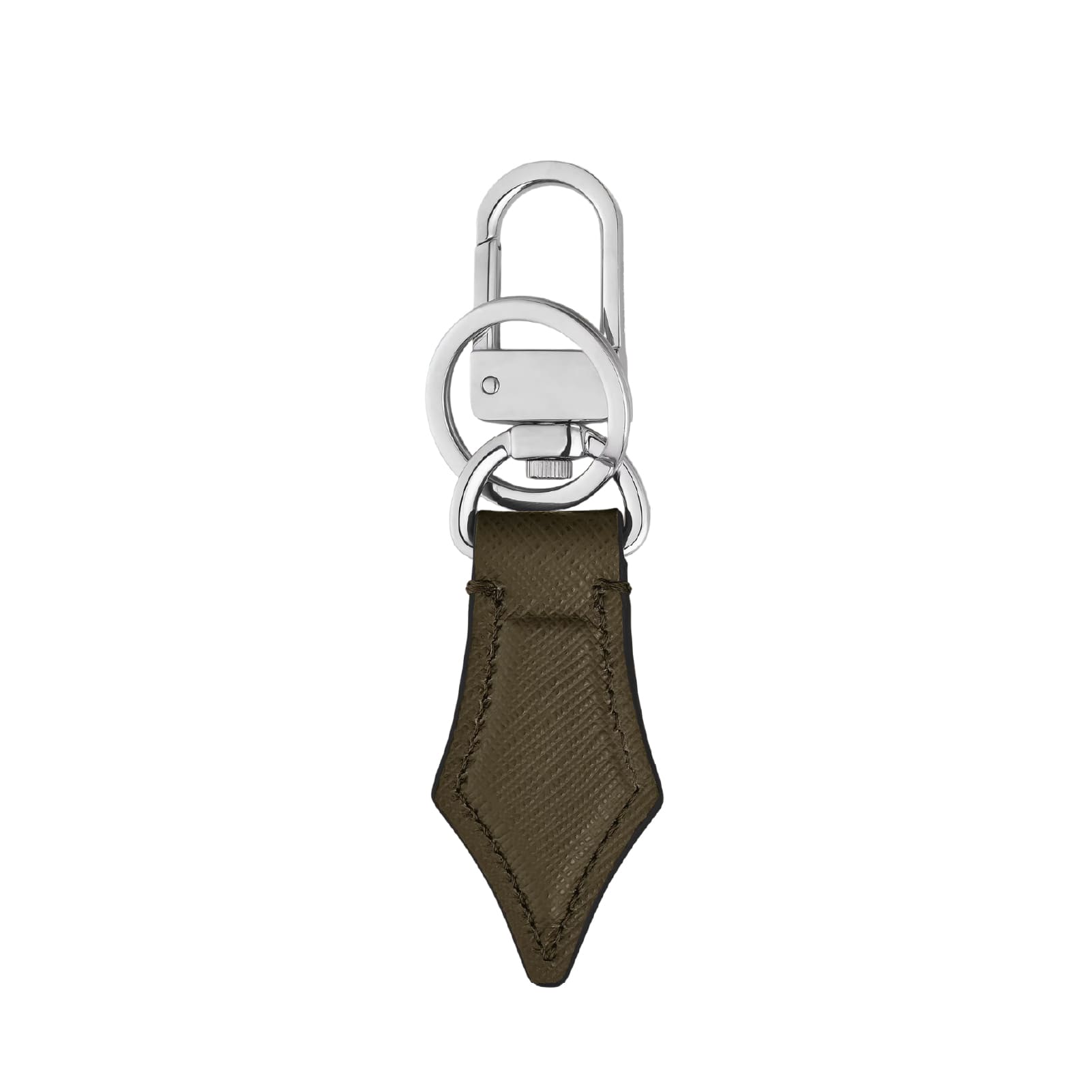 Portachiavi Montblanc in pelle sartorial forma di pennino kaki MISURA UNICA