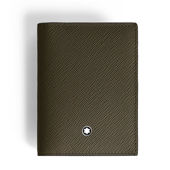 Porta carte Montblanc con 4 tasche pelle sartorial kaki uomo MISURA UNICA