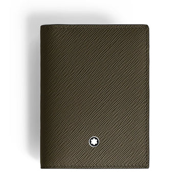 Porta carte Montblanc con 4 tasche pelle sartorial kaki uomo MISURA UNICA