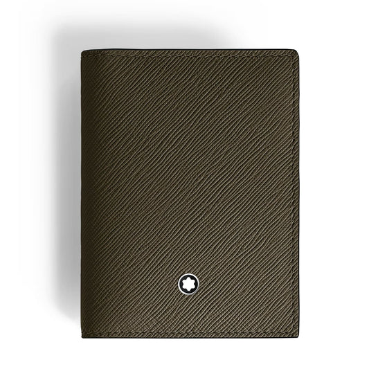 Porta carte Montblanc con 4 tasche pelle sartorial kaki uomo MISURA UNICA