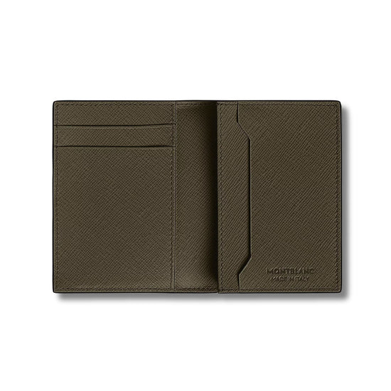 Porta carte Montblanc con 4 tasche pelle sartorial kaki uomo MISURA UNICA