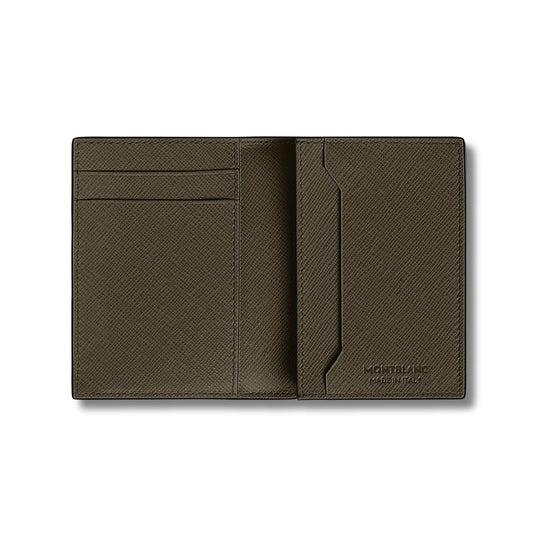 Porta carte Montblanc con 4 tasche pelle sartorial kaki uomo MISURA UNICA
