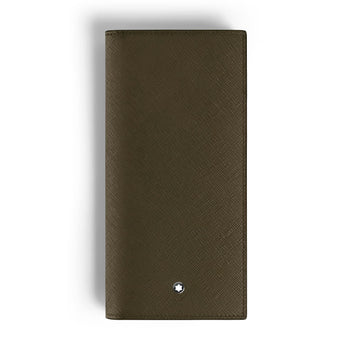 Portafoglio lungo Montblanc con 14 tasche pelle sartorial kaki MISURA UNICA