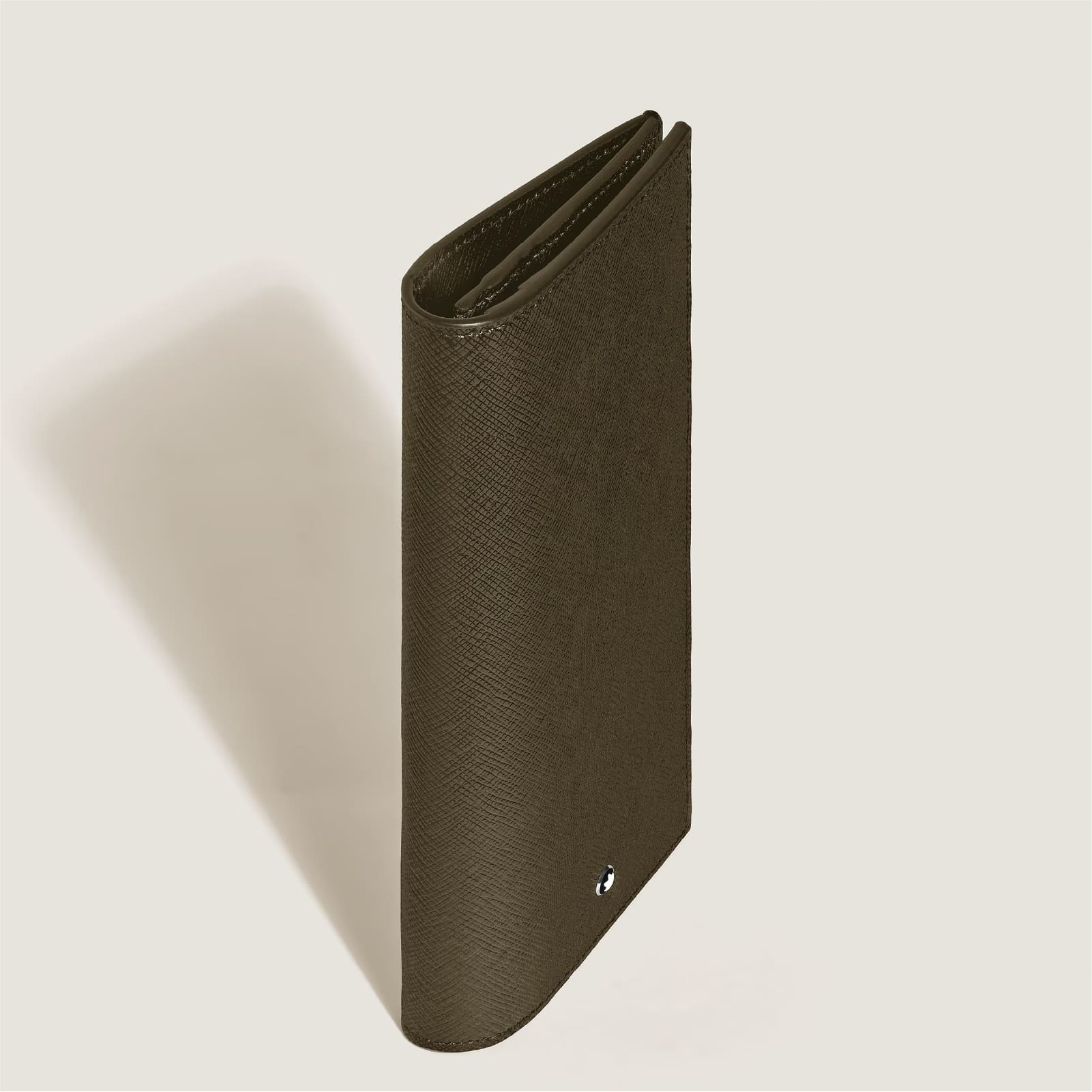 Portafoglio lungo Montblanc con 14 tasche pelle sartorial kaki MISURA UNICA
