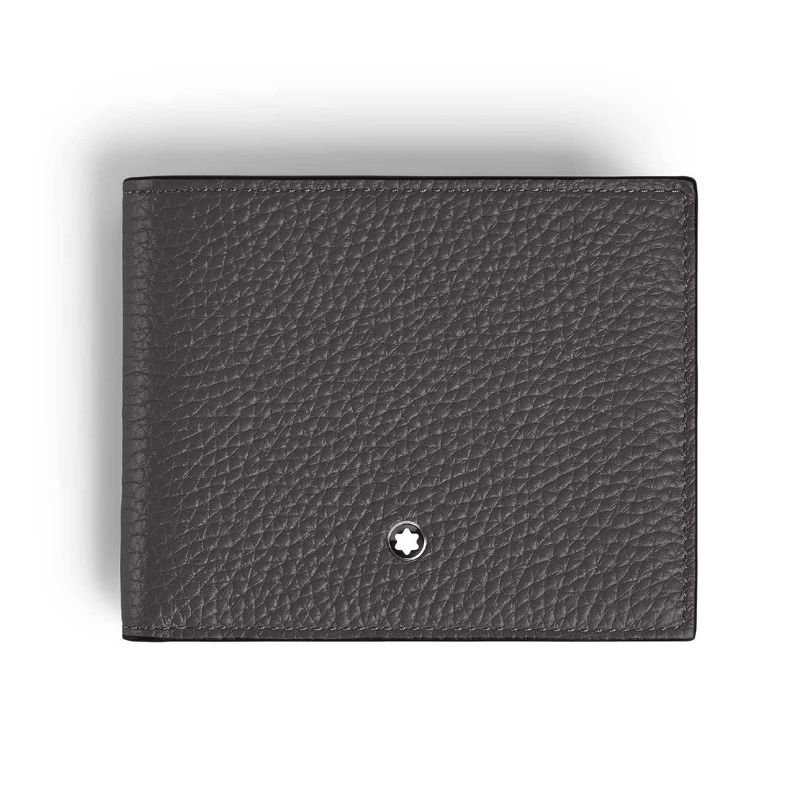 Portafoglio Montblanc in pelle con grana 6 tasche grigio MISURA UNICA