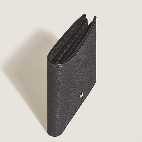 Portafoglio Montblanc in pelle con grana 6 tasche grigio MISURA UNICA
