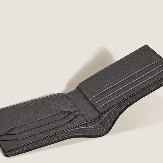 Portafoglio Montblanc in pelle con grana 6 tasche grigio MISURA UNICA